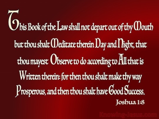 joshua word verse meditate jesus gods