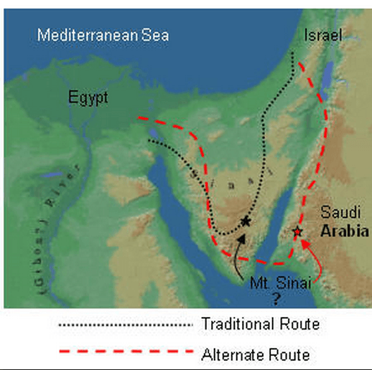 route of the exodus